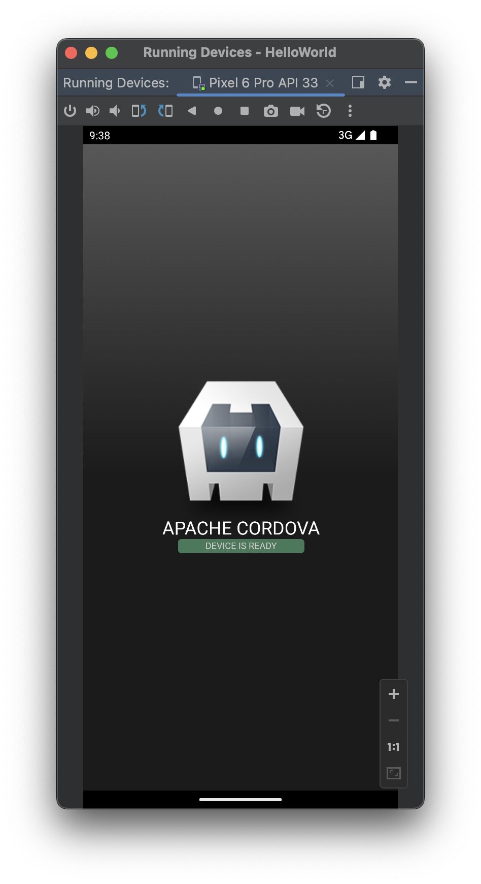 Displaying Cordova App
